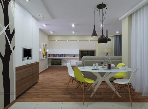 Кухня-гостиная в современном стиле (Студия интерьерного дизайна Design studio NEAPOL) — Диванди