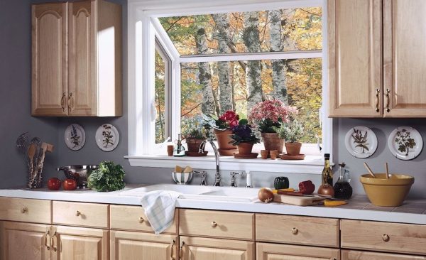 Картинки по запросу "угловая кухня с мойкой у окна"